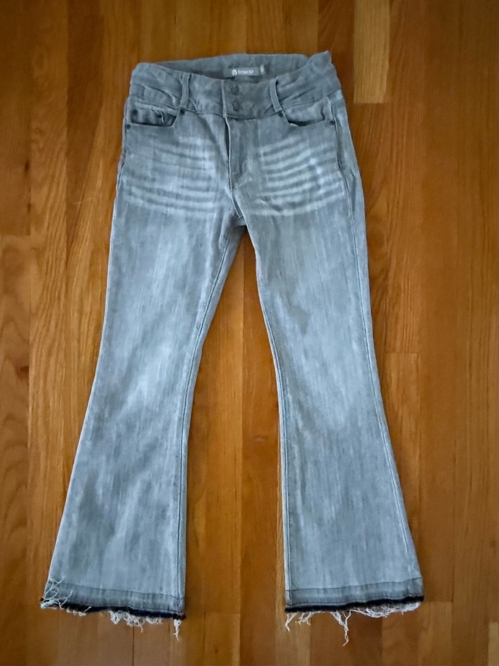 Girls 10 Tractr Gray Flared Jeans